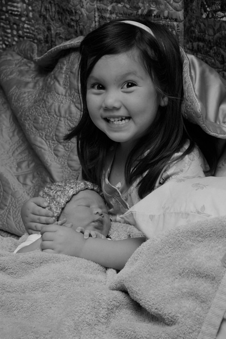 Haven holding her sister Haven holding her sister
